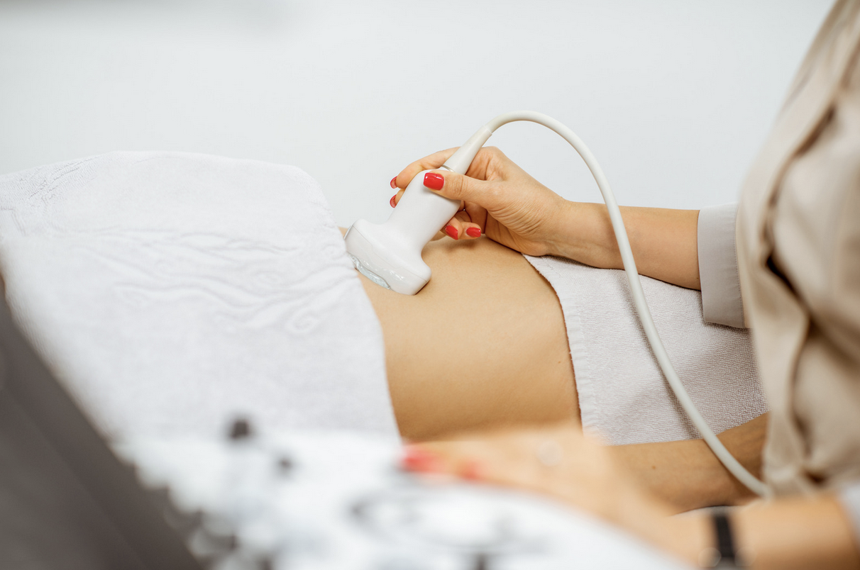 woman getting a pelvic ultrasound