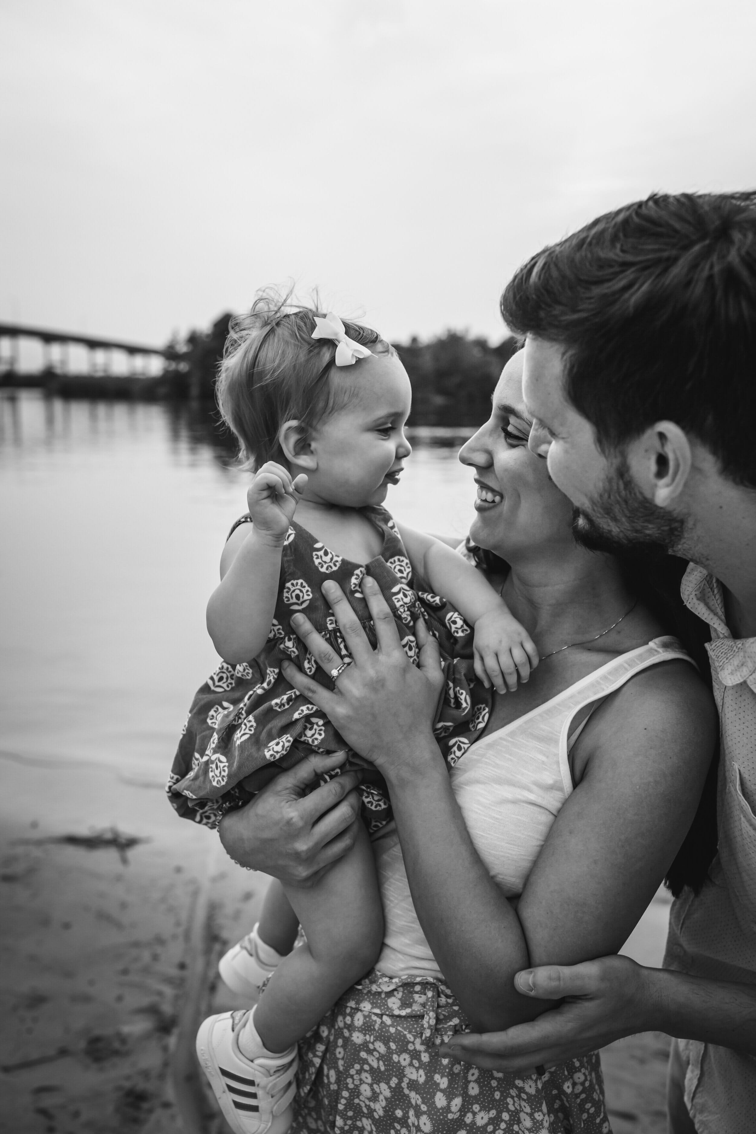 nina correa white with her family at the beach