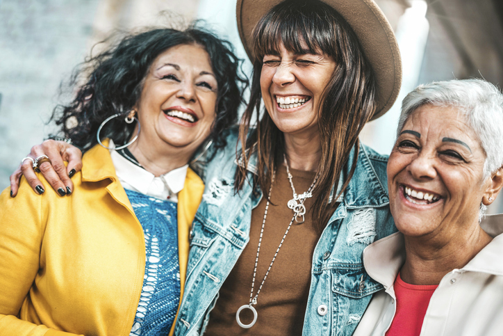 three middle-aged women