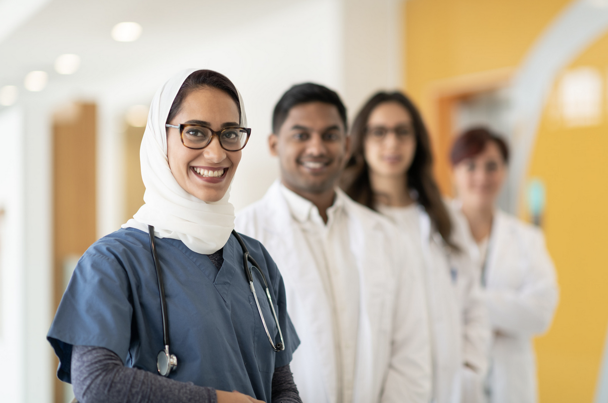 group of doctors smiling