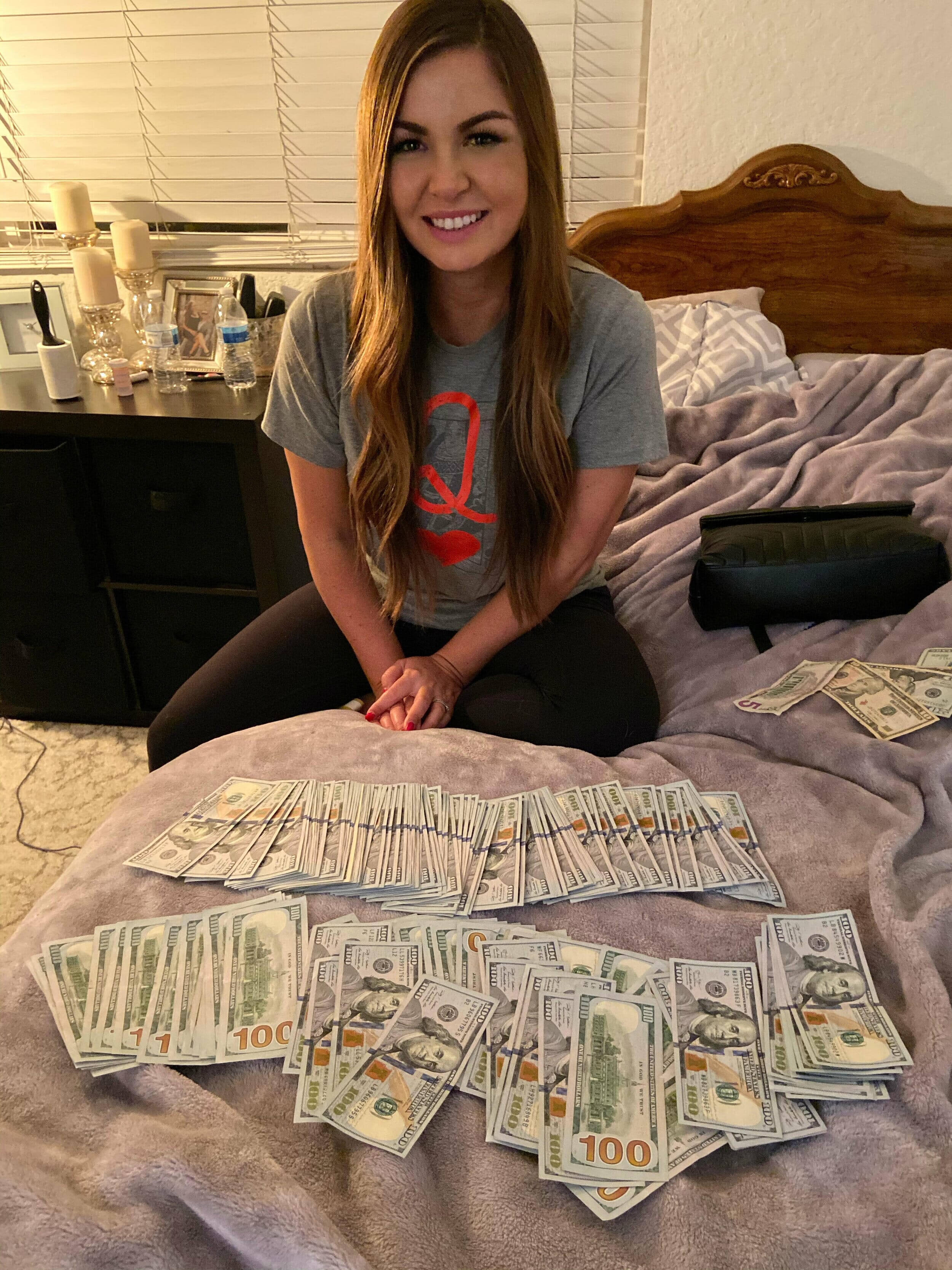 infertility warrior kelsi burley with her poker wins