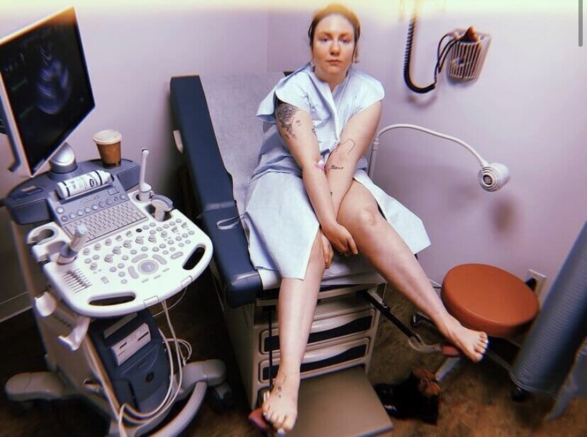 lena dunham in the doctor's office