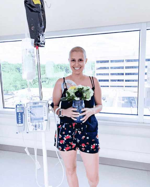 corine hoffer in the hospital for chemotherapy