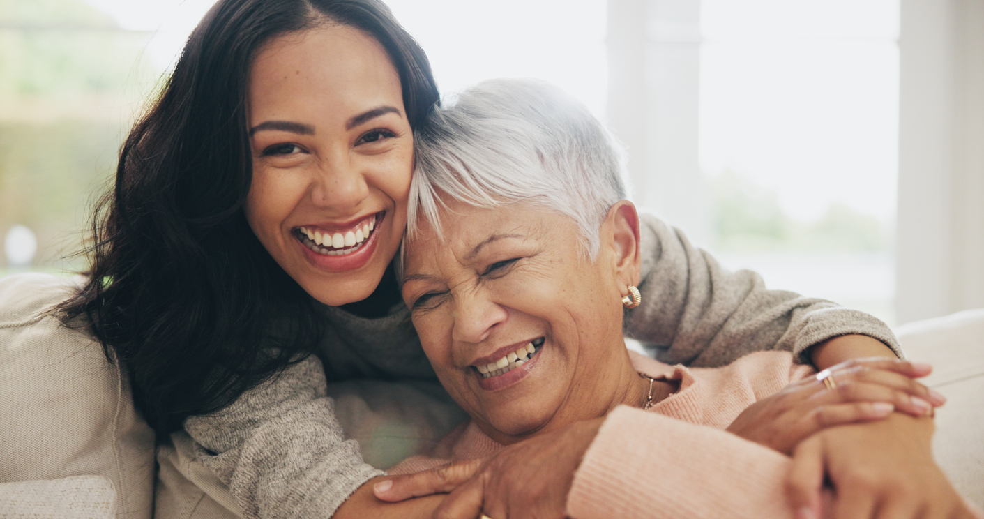 mom and daughter in an embrace