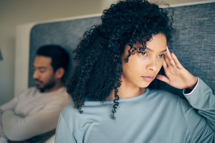 couple struggling to communicate about physical intimacy