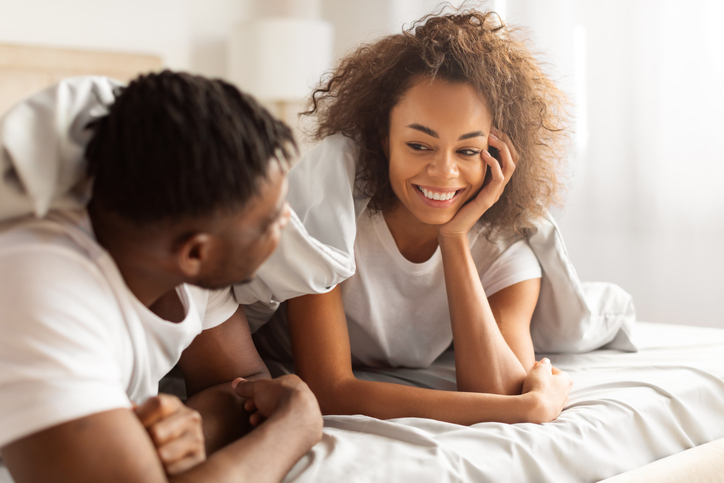 couple communicating about sex