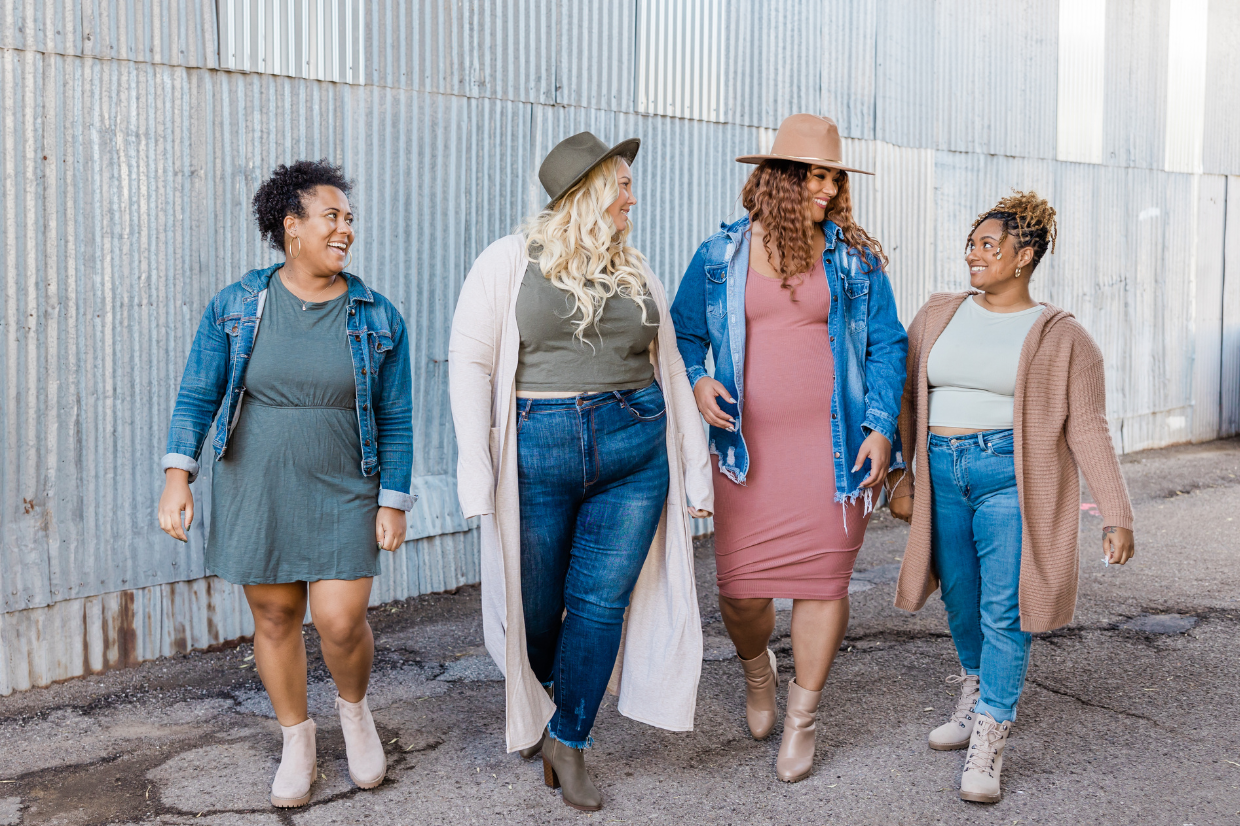 women exuding body positivity