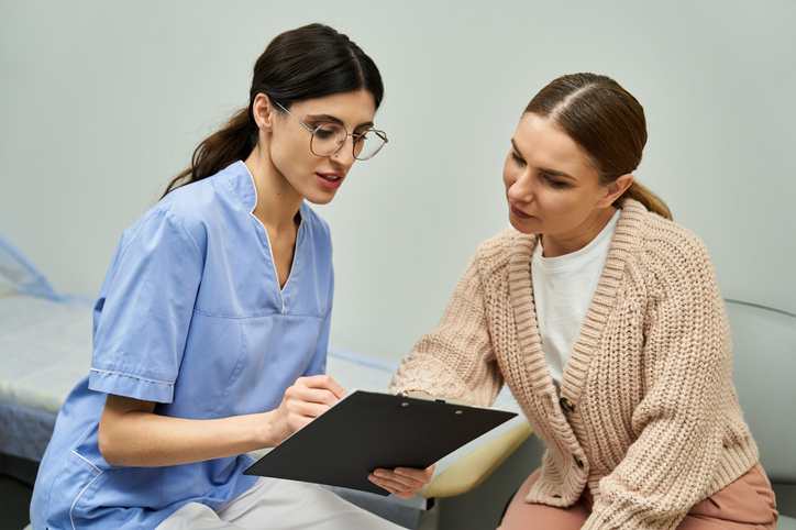 woman discussing her reproductive health with a trusted doctor