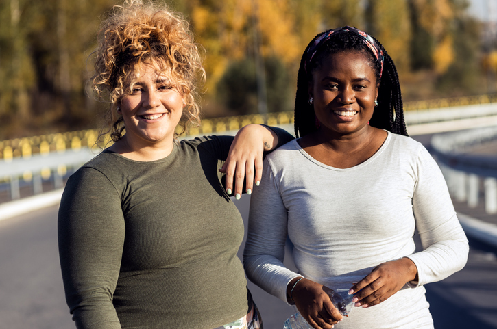 two friends outdoors