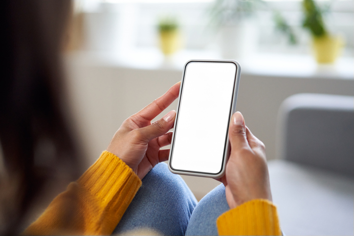 woman looking online for women's health resources that have been shadowbanned