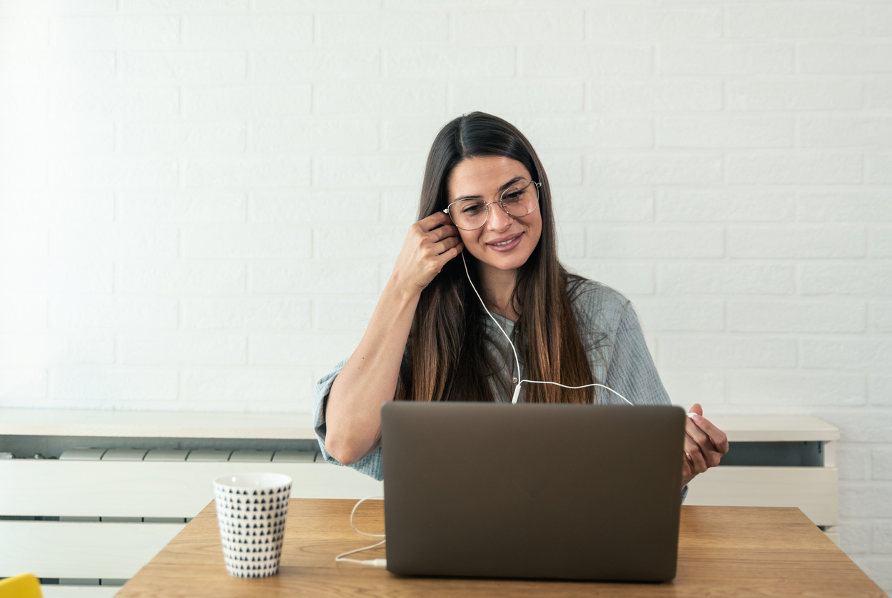 perimenopausal woman with long hair