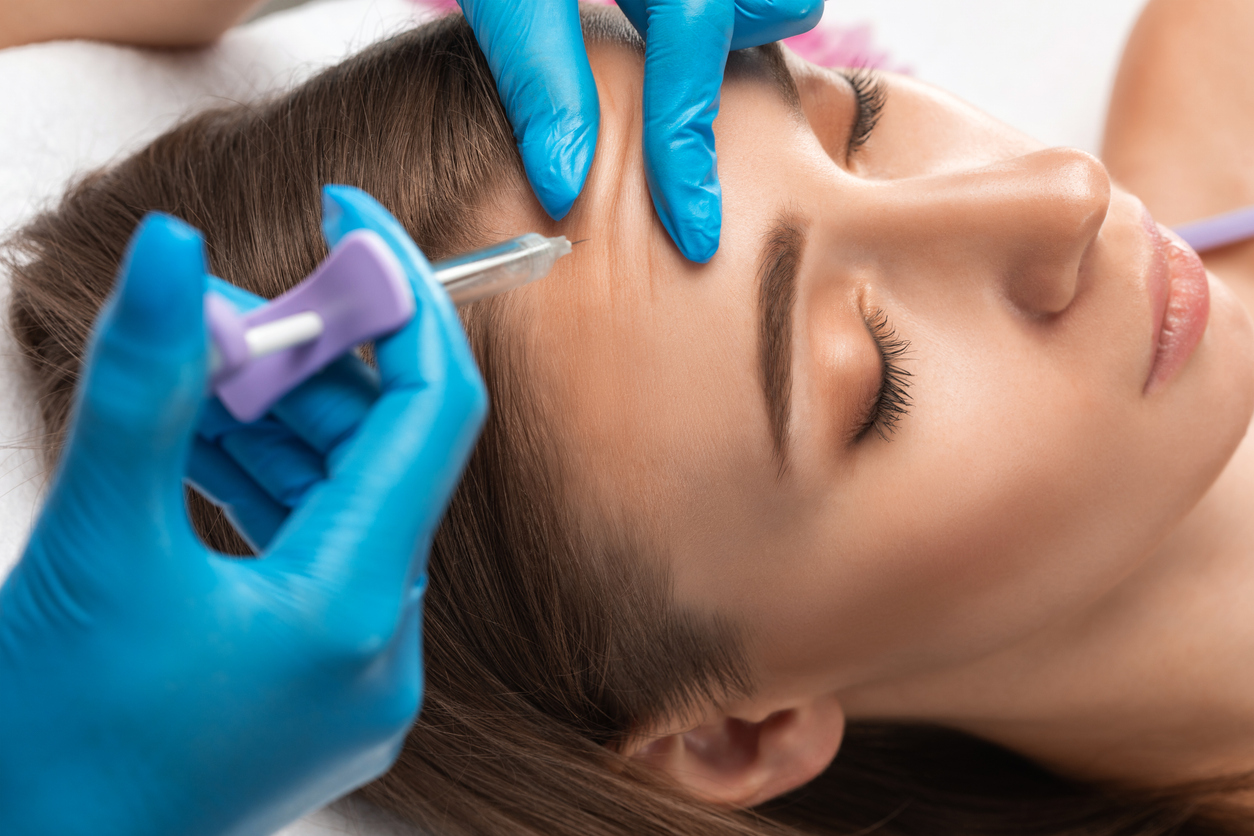 woman getting botox injections