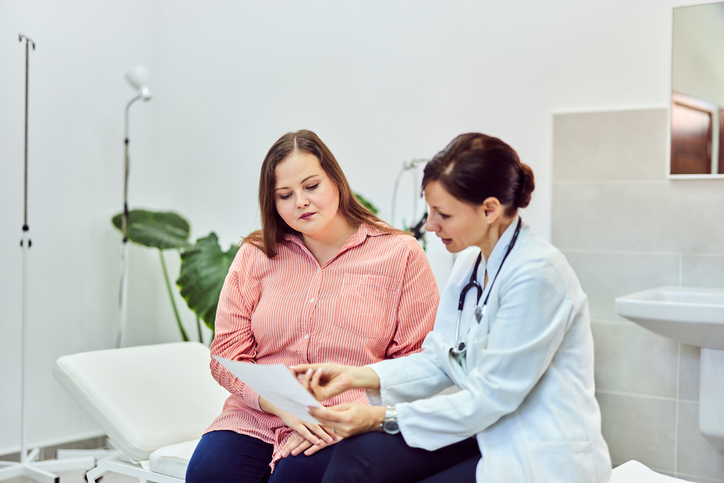obgyn discussing uterine fibroids with her patient