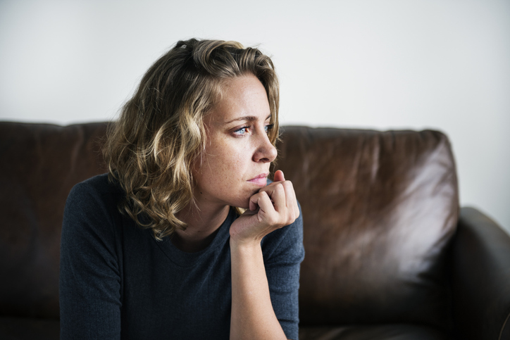 woman struggling with progesterone induced anxiety