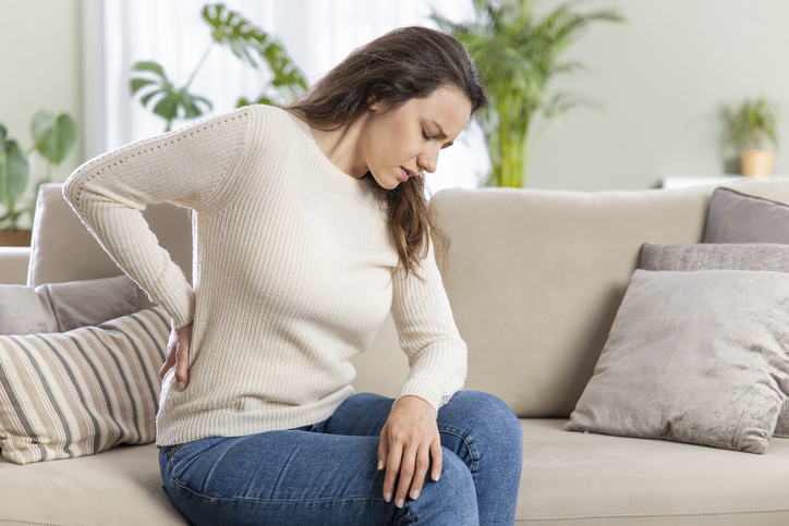 woman having uti pain