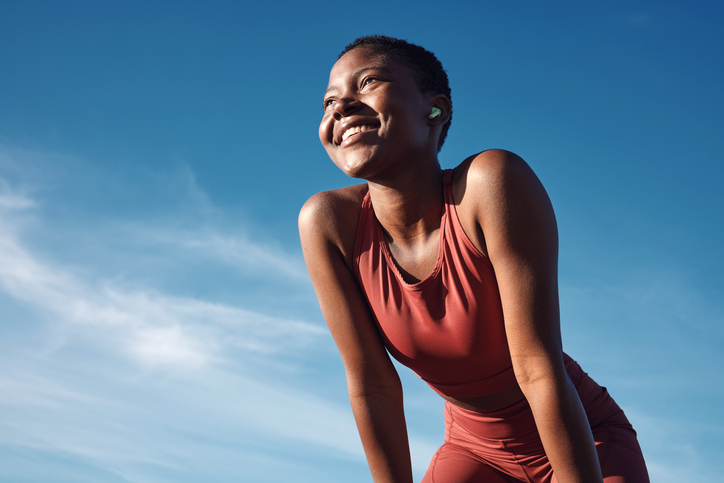 happy woman outdoors