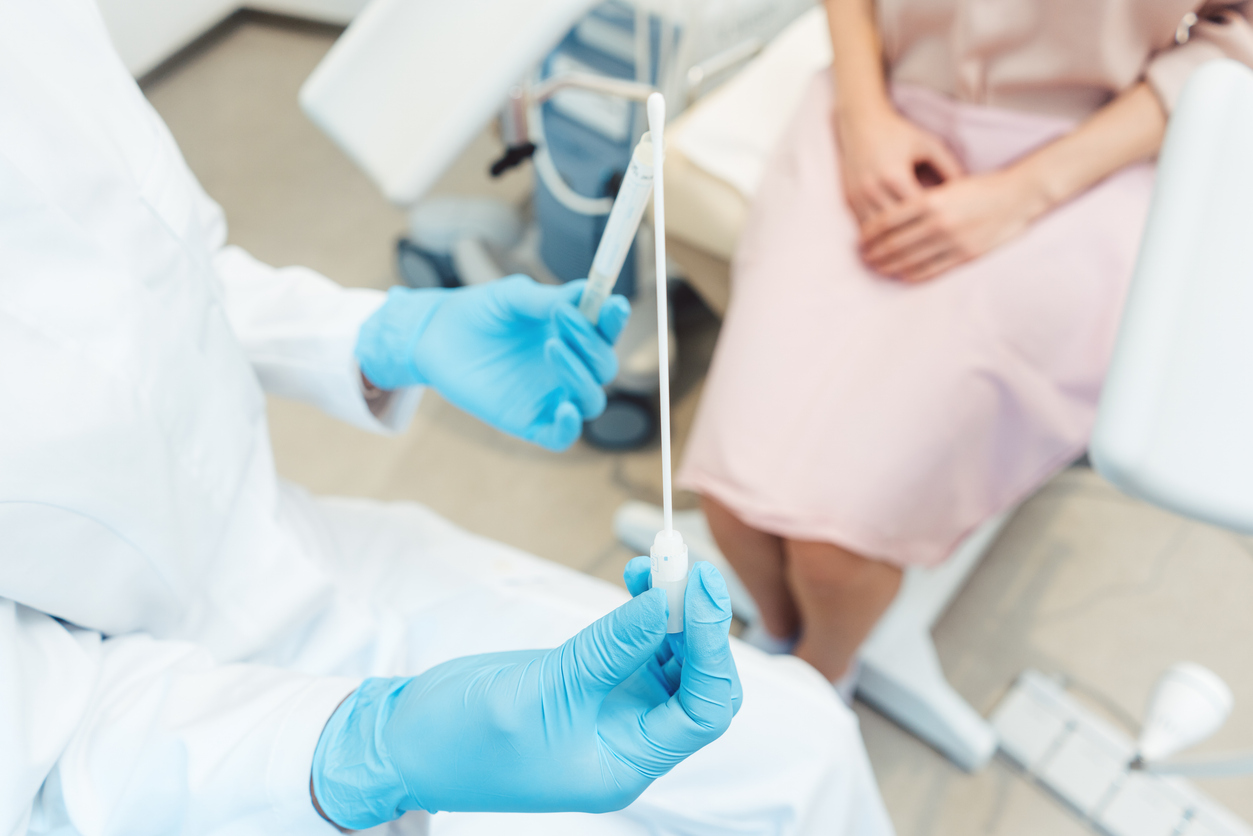 woman having a routine sti test