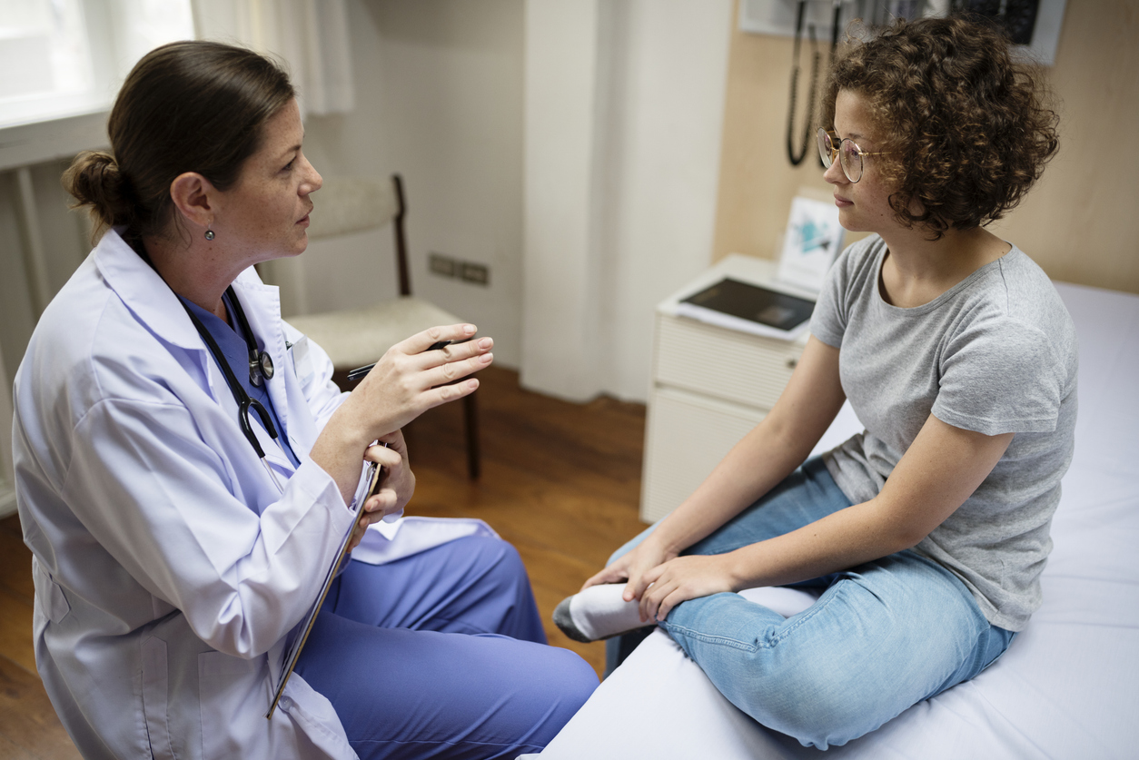 obgyn consulting with a teen girl about endometriosis