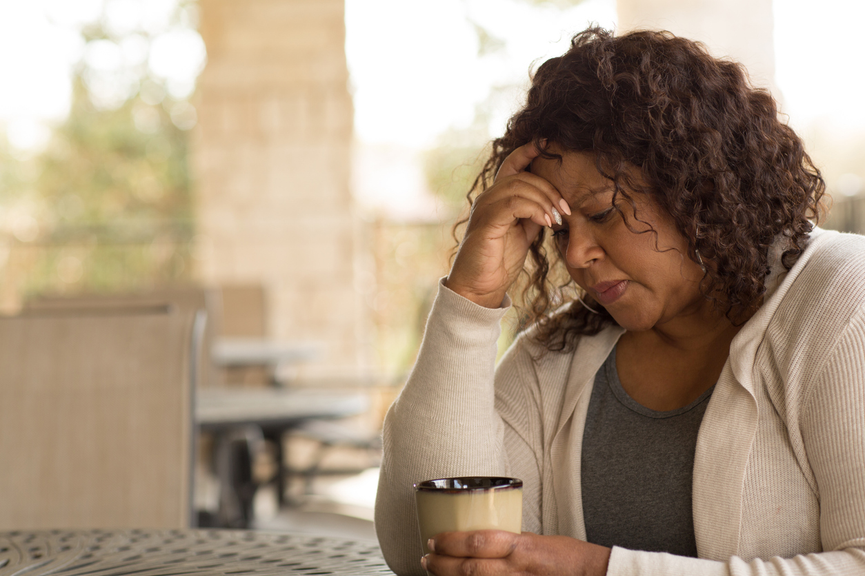 perimenopausal woman suffering from anxiety