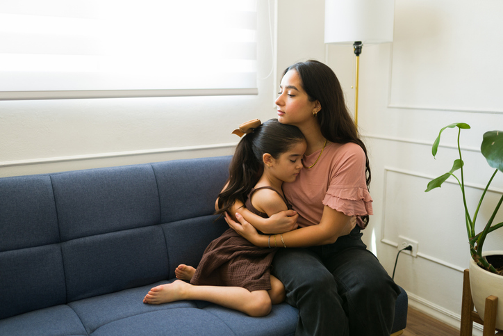 woman and her child longing for a sibling