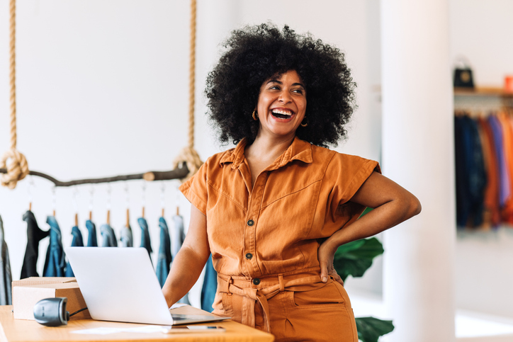 empowered woman smiling
