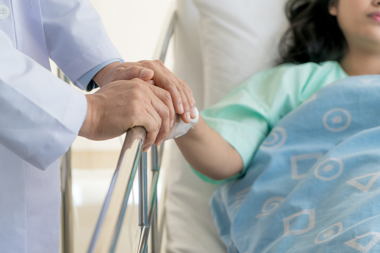 woman in the hospital due to late-term pregnancy loss