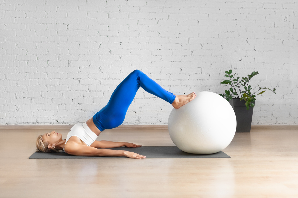 woman doing pelvic floor exercises