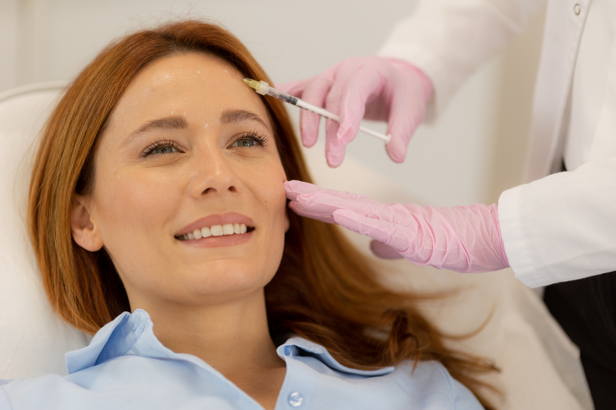 woman getting botox injections