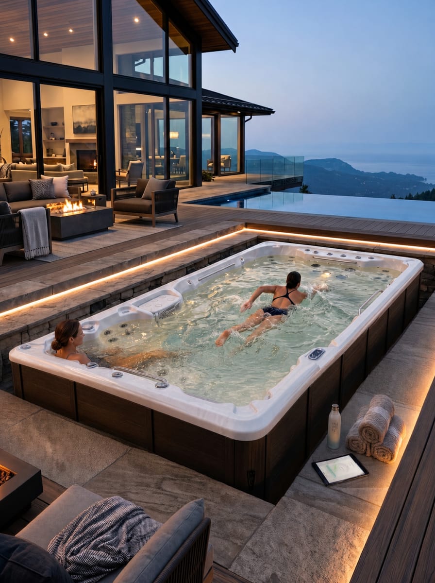 zen wave by polar springs swim spa