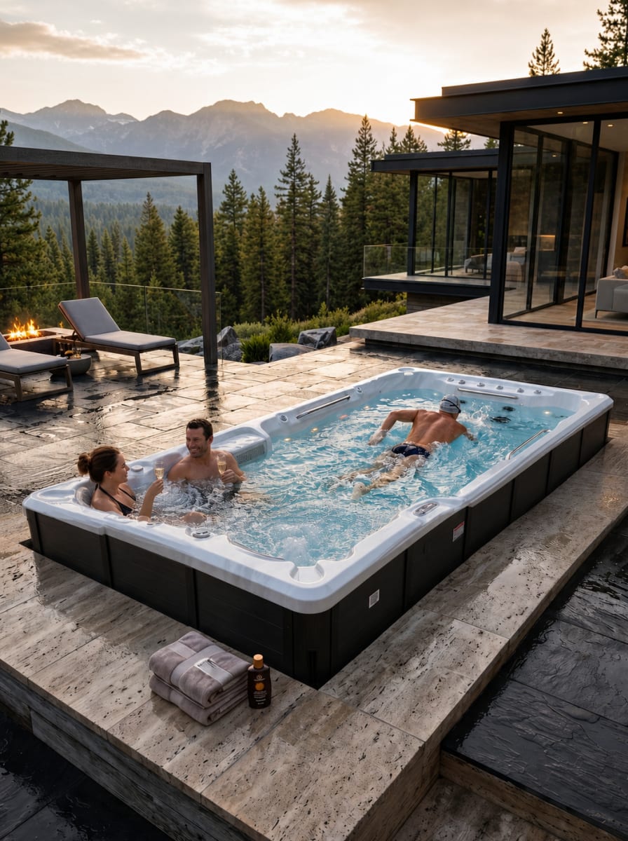 zen wave by polar springs swim spa