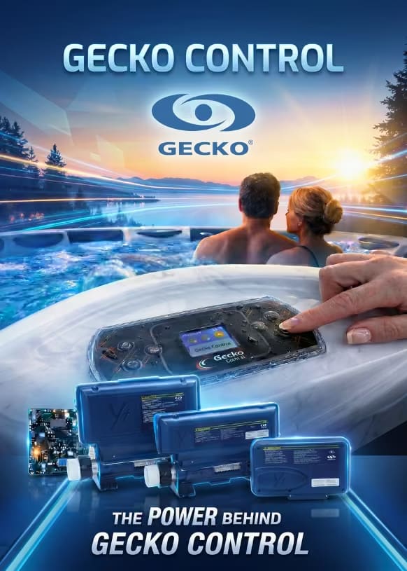 Balboa Gecko control system on Be Well Spas 905 plug and play hot tub , simple intuitive operation