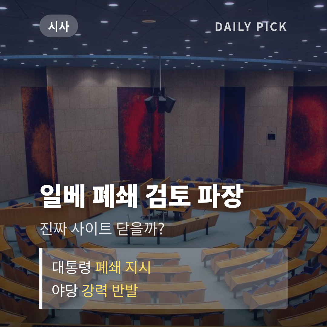 이재명 대통령 '일베 폐쇄 검토' 지시…여야 충돌 카드뉴스 1페이지 - 후크 및 핵심 질문
