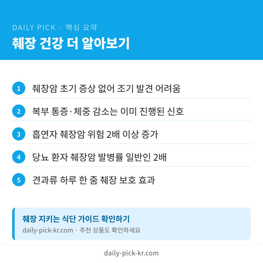 의사가 경고한 췌장 망치는 한국인 일상 음식 4가지 카드뉴스 6페이지 - 핵심 요약 및 CTA
