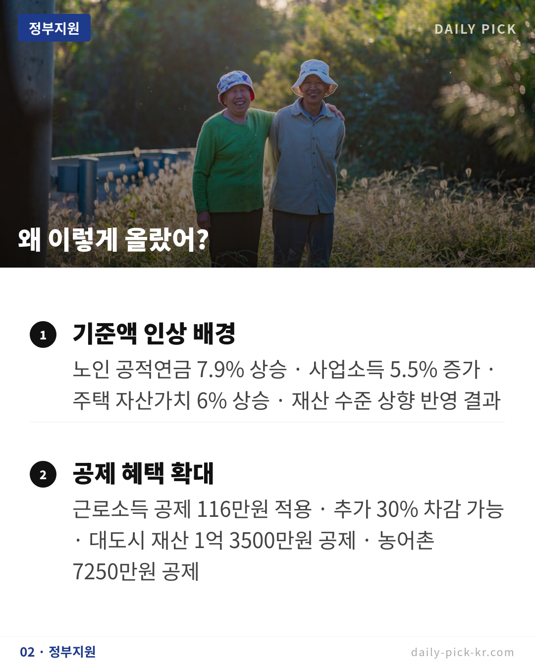 기초연금 수급 자격과 금액 카드뉴스 4페이지 - 두 번째 본문