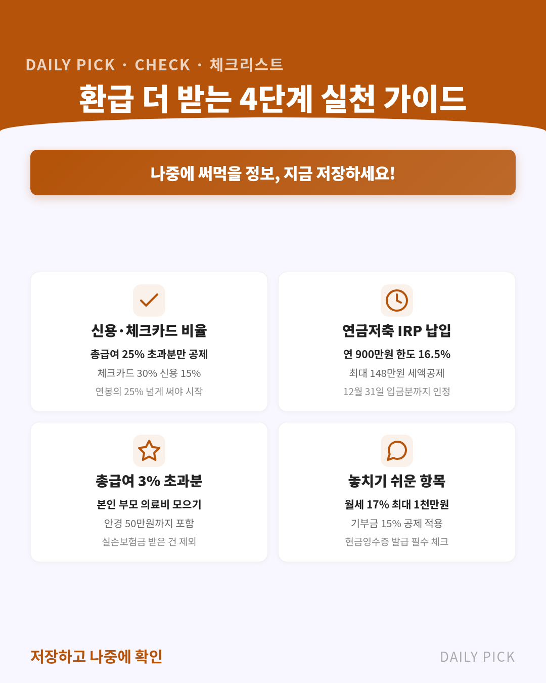 연말정산 환급 많이 받는 법 카드뉴스 2페이지 - 핵심 정보 요약