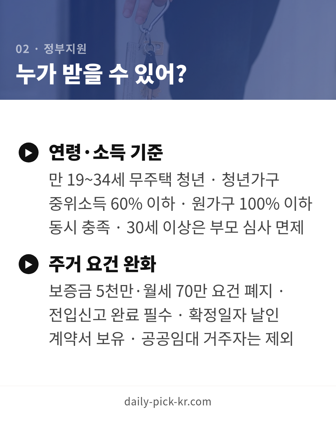 청년 월세 지원 신청 조건과 방법 카드뉴스 4페이지 - 두 번째 본문
