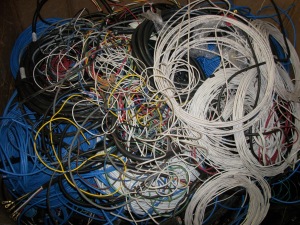 strands of insulated wire to be recycled