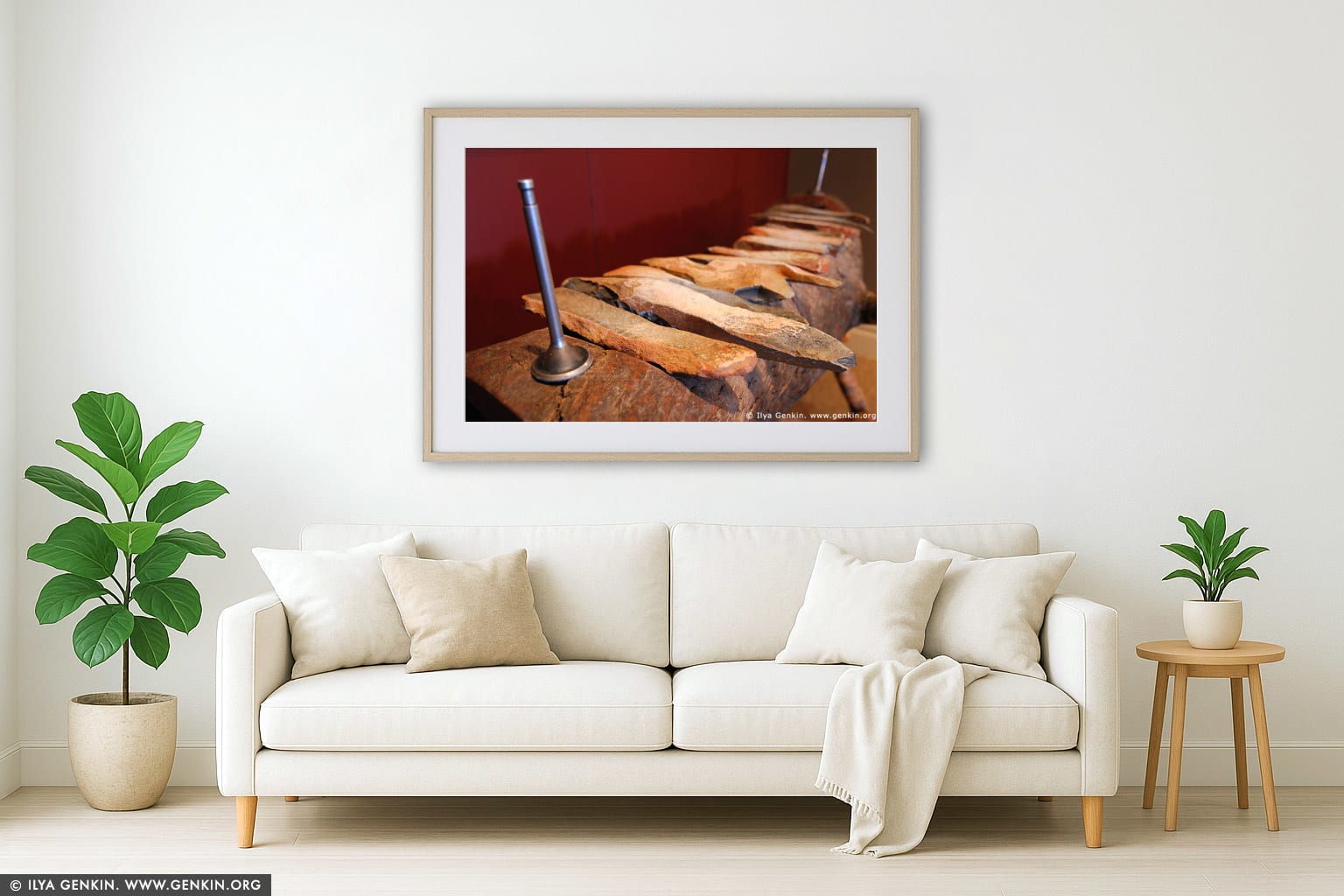 Ironstone Xylophone in the Great Cobar Heritage Centre wall art in a luxury living room interior