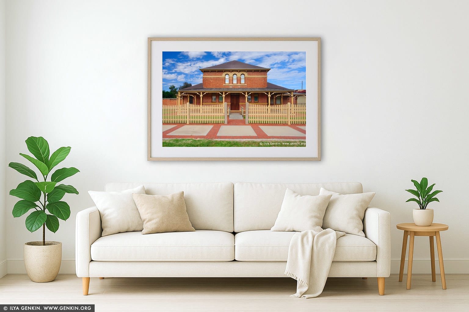 Wentworth Court House wall art in a luxury living room interior