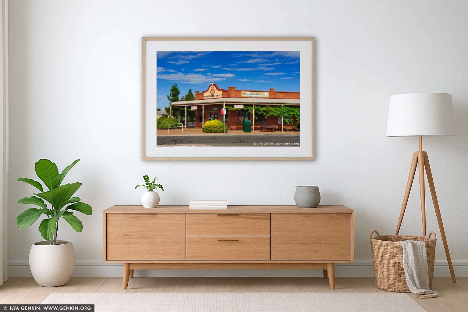 Wentworth Place wall art in a minimalist living room interior