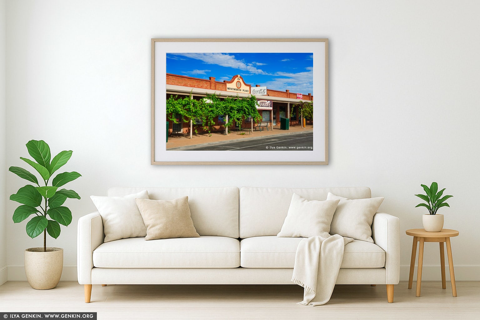 Wentworth Place wall art in a minimalist living room interior