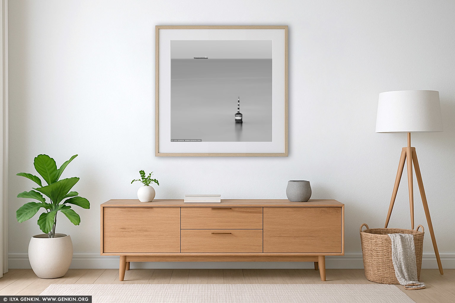 The Pylon. Study #1 wall art in a luxury living room interior