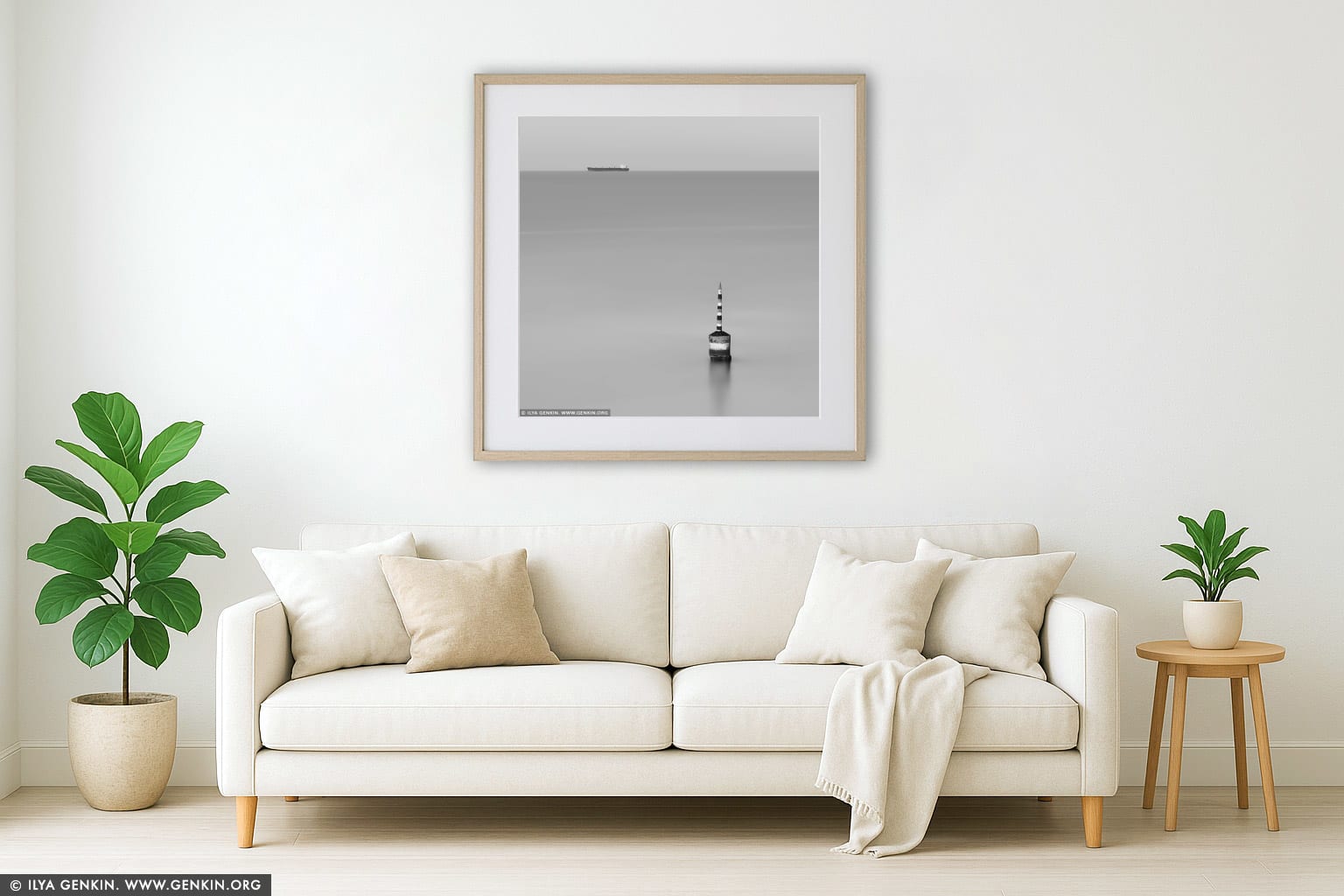 The Pylon. Study #1 wall art in a contemporary living room interior