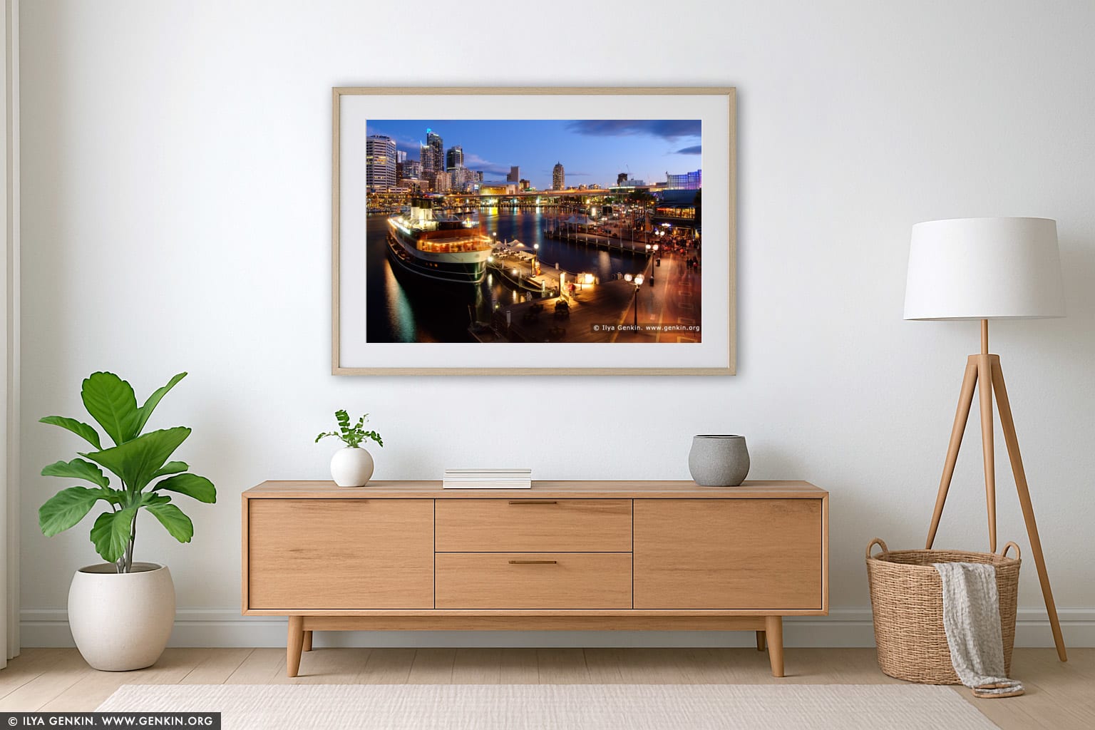 'South Steyne' Floating Restaurant and Function Centre wall art in a minimalist living room interior