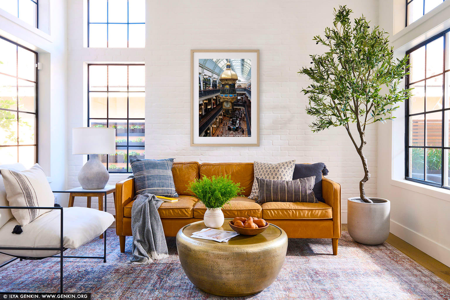 Great Australia Clock at QVB wall art in a minimalist living room interior