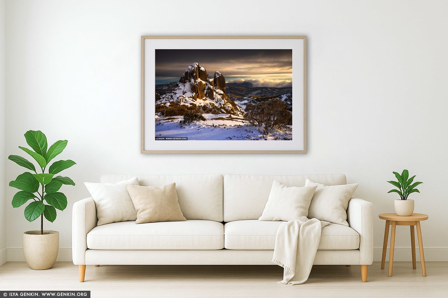 The Cathedral on a Stormy Morning wall art in a contemporary living room interior