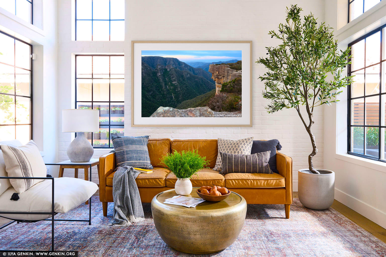 Kanangra Walls wall art in a contemporary living room interior