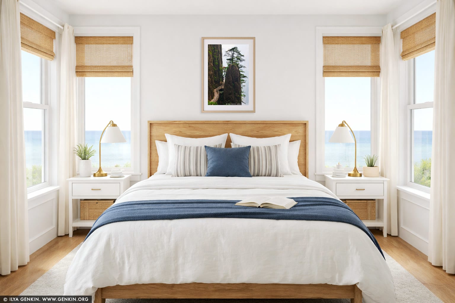 Stone Path in Xihai (West Sea) Grand Canyon wall art in a luxury living room interior