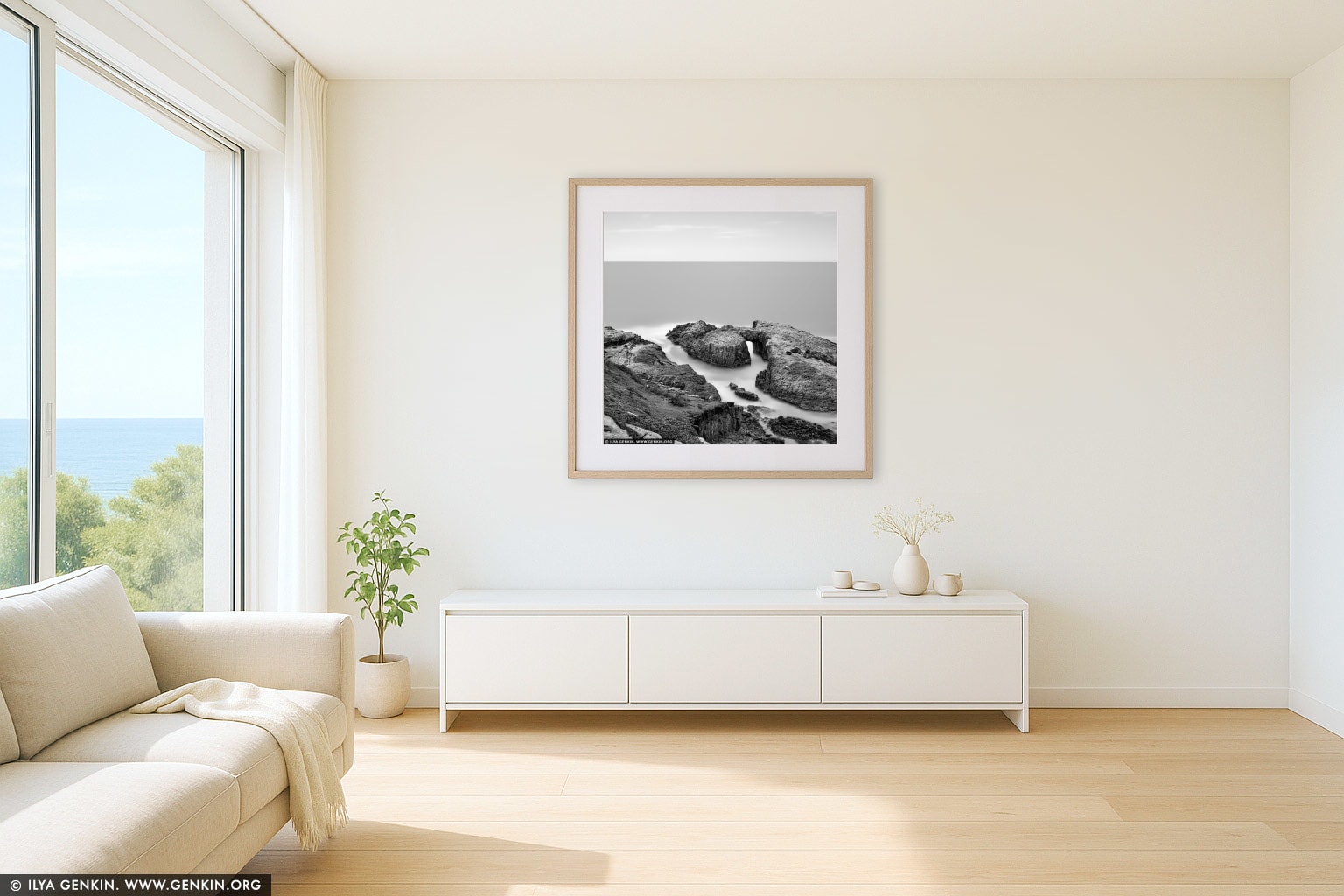 The Arch at Indian Head wall art in a contemporary living room interior