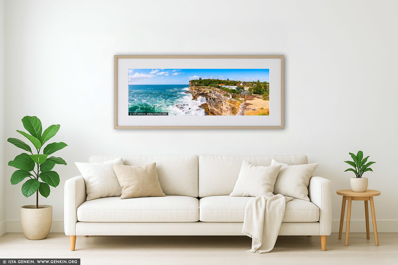 Sea's Resolve, The Gap in Sydney wall art in a contemporary living room interior